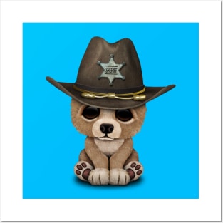 Cute Baby Bear Cub Sheriff Posters and Art